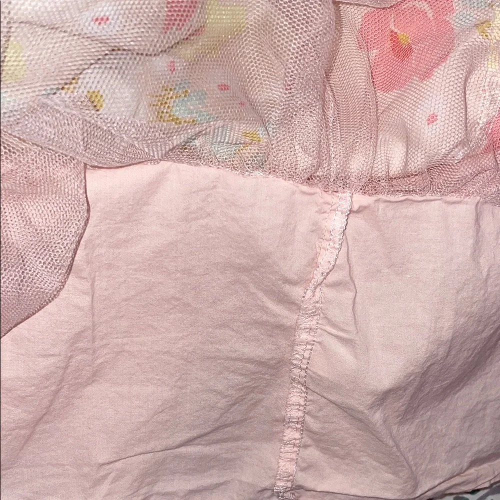 Cherokee Pink Floral Sleeveless Dress With Tulle in Skirt size 5T